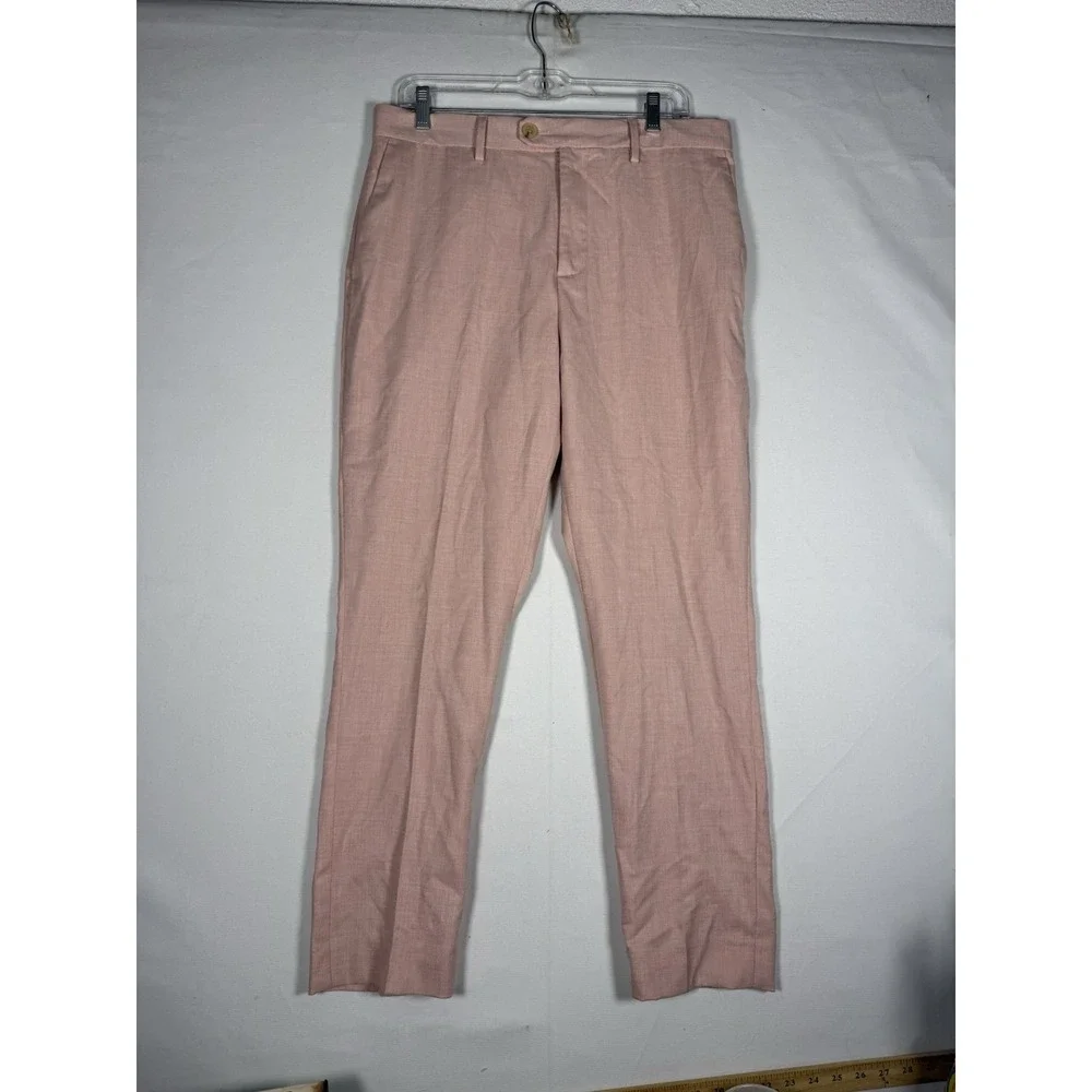 Banana Republic Suit Sport Blazer 38R Pink Rayon Unlined Tailored Pants 32x30